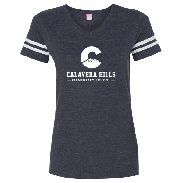 Women's Football V-Neck Tee Thumbnail